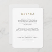 ミニマシンプルリスト結婚の詳細カード エンクロージャーカード (正面/裏面)