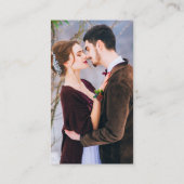 ミニマシンプルリスト結婚のQRフォトバーガンディRSVP エンクロージャーカード (裏面)