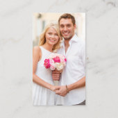 ミニマシンプルリスト結婚のQRフォトホットピンクRSVP エンクロージャーカード (裏面)