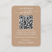 ミニマシンプルリスト結婚のWebサイト写真QRトープ エンクロージャーカード (正面)
