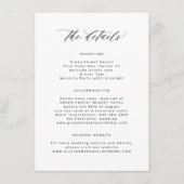 ミニマシンプルリスト結婚ゲスト詳細 エンクロージャーカード (正面)