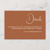 ミニマシンプルリスト結婚テラコタ詳細 エンクロージャーカード (正面)