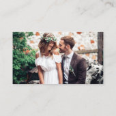 ミニマシンプルリスト結婚フォトQRテラコッタRSVP エンクロージャーカード (裏面)