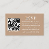 ミニマシンプルリスト結婚フォトQRトープRSVP エンクロージャーカード (正面)