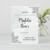 ミニマシンプルリスト結婚式招待状 招待状 (スタンド正面)