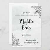 ミニマシンプルリスト結婚式招待状 招待状 (正面/裏面)