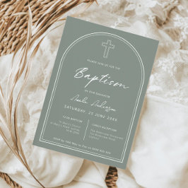 ミニマシンプルリスト聖人洗礼 招待状