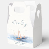 ミニマシンプルリスト航海のセイボートベビーシャワー フェイバーボックス (見開き)