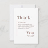 ミニマシンプルリスト茶エレガント色 サンキューカード (正面)