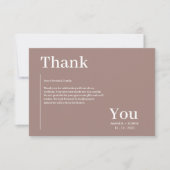 ミニマシンプルリスト茶エレガント色 サンキューカード (正面)