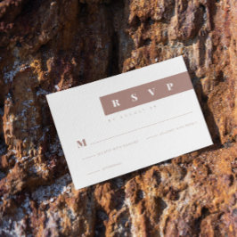 ミニマシンプルリスト茶エレガント色 出欠カード