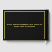 ミニマシンプルリスト葬儀の記念の箔 ゲストブック (裏面)