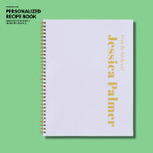 ミニマシンプルリスト薄紫金ゴールドレシピ仕訳帳 ノートブック