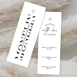 ミニマシンプルリスト衣料品価格ラベルブラック&ホワイト