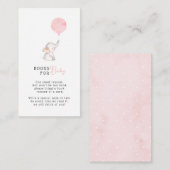 ミニマシンプルリスト象の赤ちゃんシャワーブックのリクエスト エンクロージャーカード (正面/裏面)