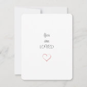 ミニマシンプルリスト赤いハートバレンタインデー シーズンカード (正面)