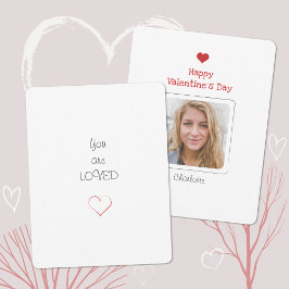 ミニマシンプルリスト赤いハートバレンタインデー シーズンカード