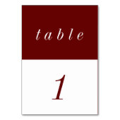 ミニマシンプルリスト赤と白 テーブルナンバー (裏面)