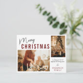 ミニマシンプルリスト2写真メリークリスマス シーズンポストカード (スタンド正面)