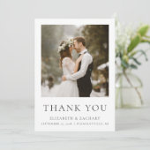 ミニマシンプルリスト2枚の写真結婚のサンキューカード サンキューカード (スタンド正面)