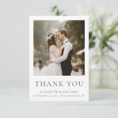 ミニマシンプルリスト2枚の写真結婚のサンキューカード サンキューカード (スタンド正面)