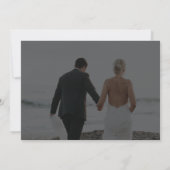 ミニマシンプルリスト4フォトコラージュ黒結婚の サンキューカード (裏面)