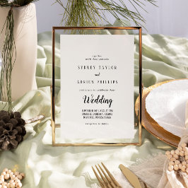 ミニマシンプルリスト・インフォーマル結婚ズ 招待状