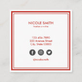 ミニマシンプルリスト スクエア名刺 (裏面)