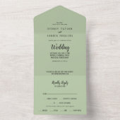 ミニマシンプルリスト|セージ結婚ズ オールインワン招待状 (内側)