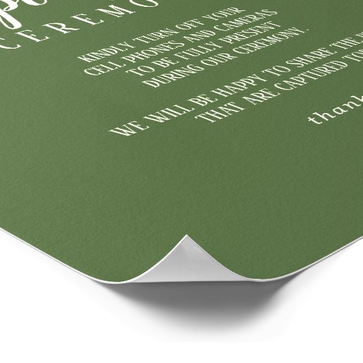 ミニマシンプルリスト|ダークセージ非詰め込み式 ポスター (角)