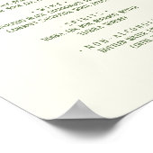 ミニマシンプルリスト|ダーク結婚セージのドリンク ポスター (角)