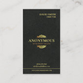 ミニマシンプルリスト，ラグジュアリー，プレミアム，ブラック，金ゴールド 名刺 (裏面)