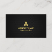 ミニマシンプルリスト，ラグジュアリー，プレミアム，ブラック，金ゴールド 名刺 (正面)