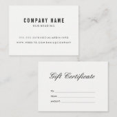 ミニマシンプルリスト 割引カード (正面/裏面)