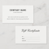 ミニマシンプルリスト 割引カード (正面/裏面)