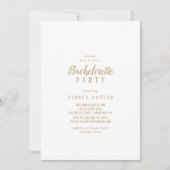 ミニマシンプルリスト|金ゴールドバチェロレッテ 招待状 (正面)