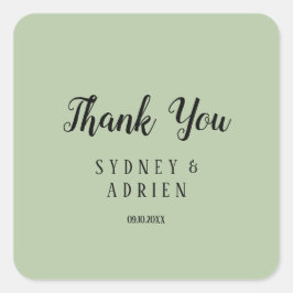 ミニマシンプルリスト|Sage結婚のサンキュー好意 スクエアシール