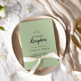 ミニマシンプルリスト|Sage Wedding Reception Only 招待状