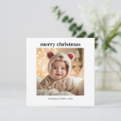 ミニマシンプルリストOne写真メリークリスマス シーズンカード (スタンド正面)