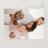 ミニマシンプルリストTerracotta Virtual我々は次の操作を行結婚う インビテーションポストカード (裏面)