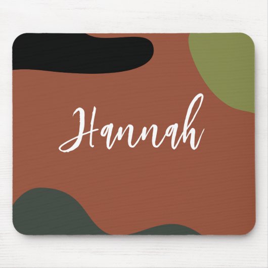 ミニマシンプルリズムのためのモノグラム抽象芸術と色 マウスパッド (正面)