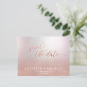 ミニマシンプルリズムのロマンチックなバラ金ゴールド書a 案内ポストカード (スタンド正面)