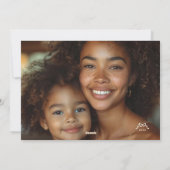 ミニマシンプルリメリーム写真のクリスマスの弓フラット シーズンカード (裏面)