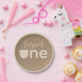 ミニマシンプルリモダンムの小さなクマの最初の誕生日 ペーパープレート (パーティー)