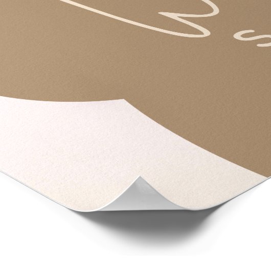 ミニマシンプルリモダンムの小さなクマの最初の誕生日 ポスター (角)