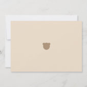 ミニマシンプルリモダンムの小さなクマの最初の誕生日 招待状 (裏面)