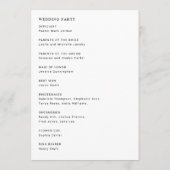 ミニマシンプルリモダン結婚ズムのセレモニー・ブラック プログラム (裏面)