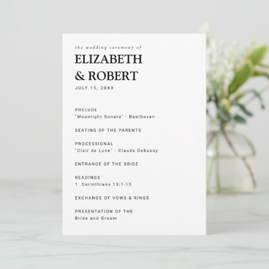 ミニマシンプルリモダン結婚ズムのセレモニー・ブラック プログラム (スタンド正面)