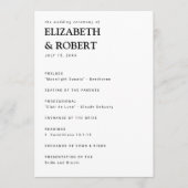 ミニマシンプルリモダン結婚ズムのセレモニー・ブラック プログラム (正面)