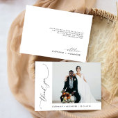 ミニマシンプルリモダン結婚ズムサンキューカード サンキューカード